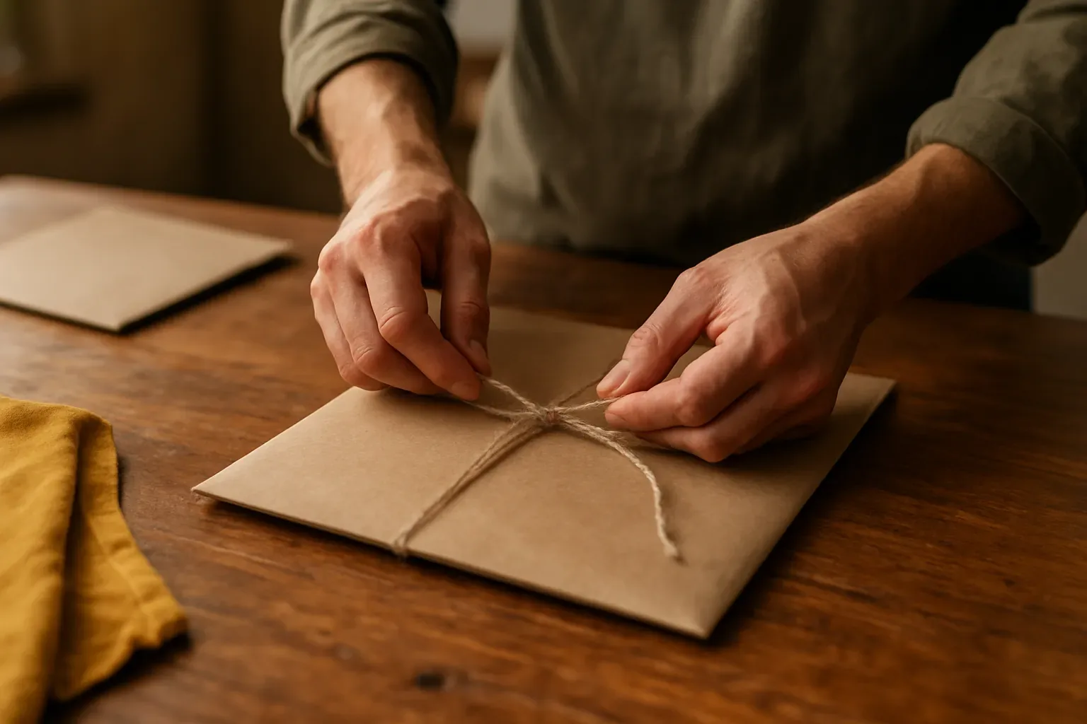 A warm small-business counter and workspace